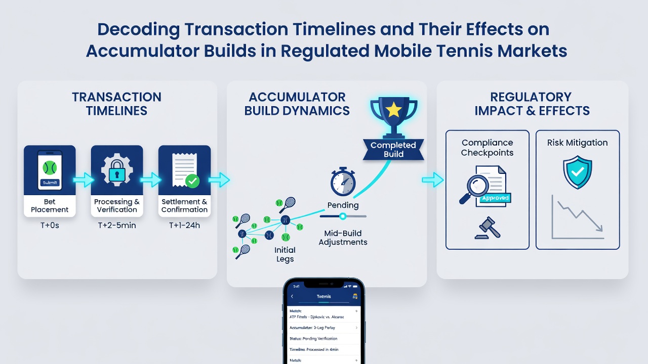 Mobile App-Oberfläche mit Tennis-Akkumulator und Transaktionsstatus