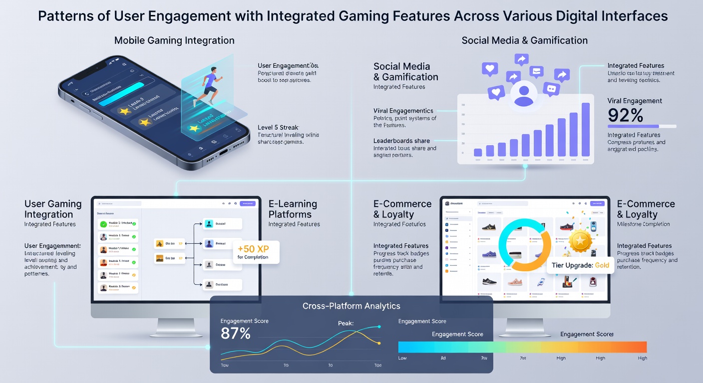 Darstellung von Engagement-Daten und Verknüpfungen in digitalen Gaming-Interfaces